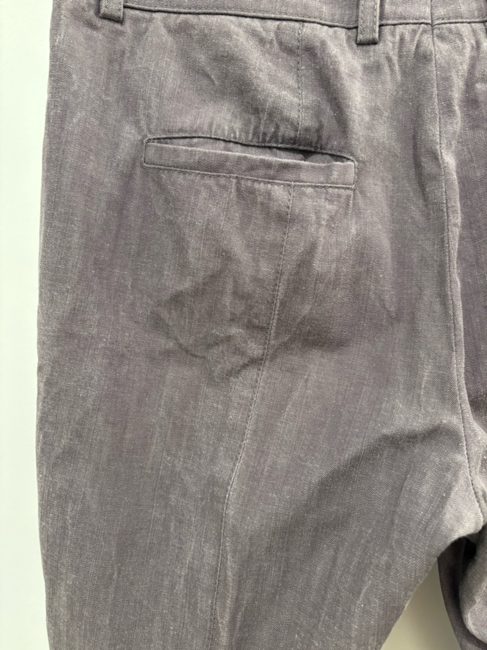 Akris Punto Minimalist Grey Cotton Viscose Pintuck Cropped Pants Size 6 - Picture 13 of 16